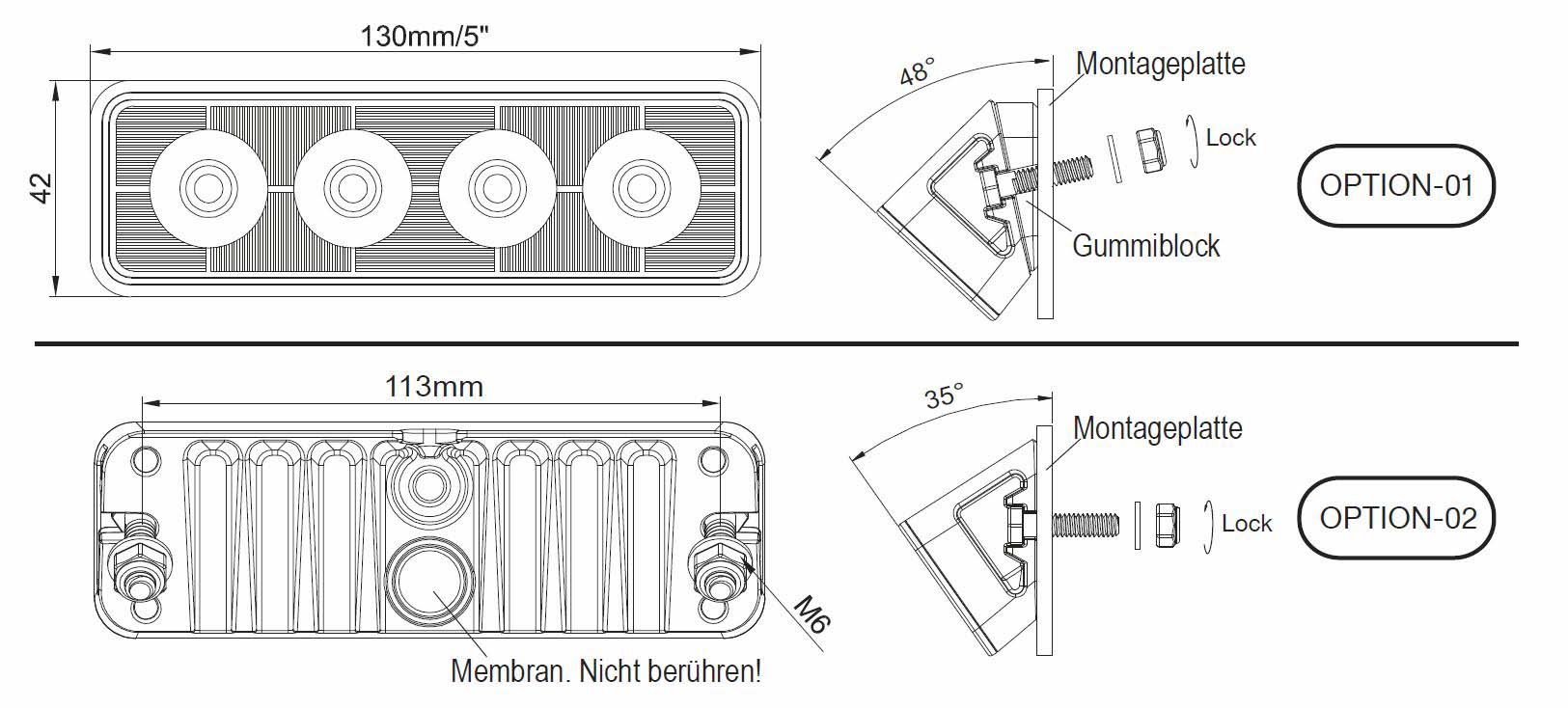 24W Arbeits- & Rückscheinwerfer 2800 LM 70°
