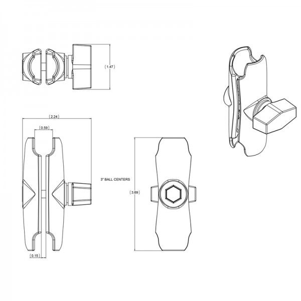 Socket Arm Standard RAM® MOUNTS