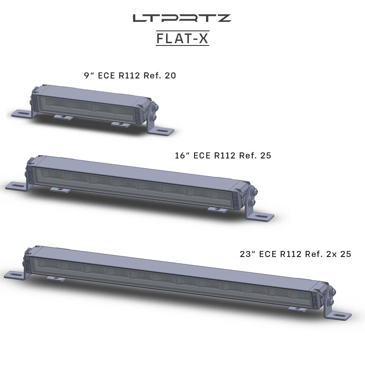 Lightpartz Flat-X 9" LED Fernscheinwerfer 30° Lightbar ECE