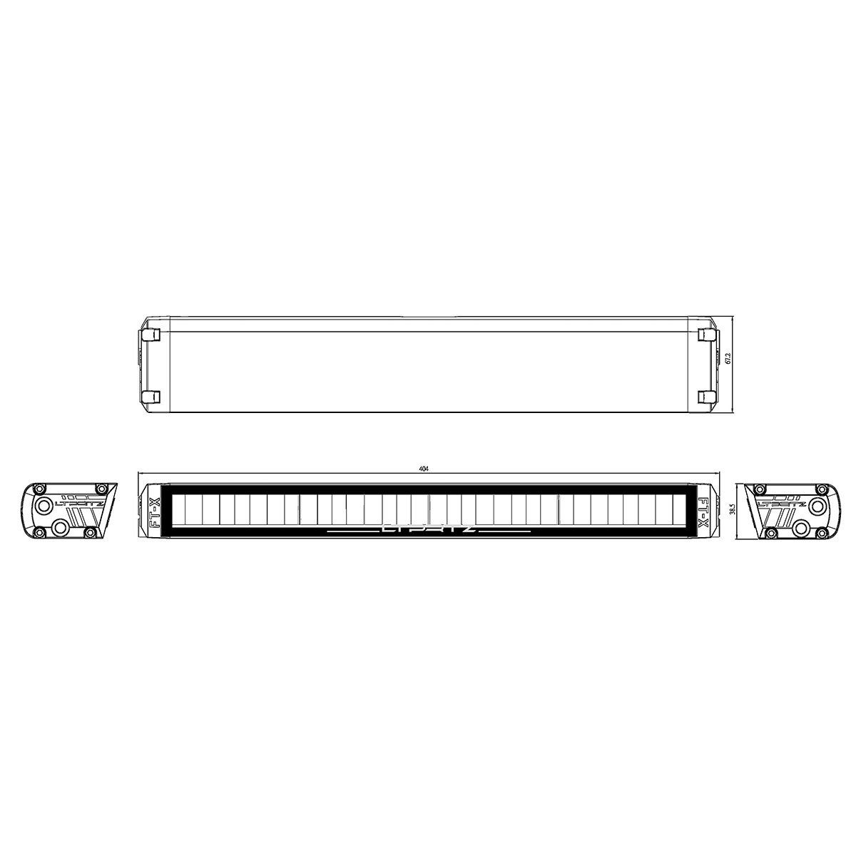 Lightpartz Flat-X 16" LED Fernscheinwerfer 50° Lightbar ECE